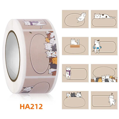 350 buc/rola, autocolante auto-adezive, scrise de mână, pentru elevi de grădiniță, cartea plic goală, etichete autocolante