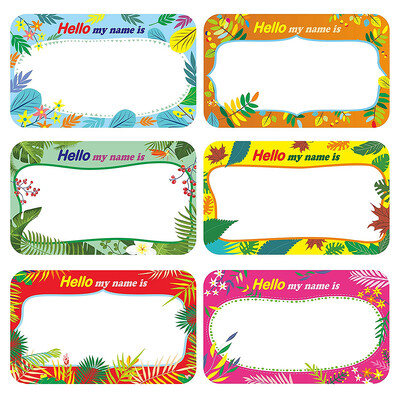 Uued 150 tk/rulli nimekleebised 6 kujundusega värvilised taimemustrilised pitseerimissildid õpilastele lastele nimesildid kontoritarbed