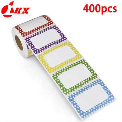 LKX 400TK Värvilised tähed Isekleepuvad Erinevad kleebised Eemaldatavad etikettkleebised Nimesilt Pudel Fail Dokument Koolitarbed