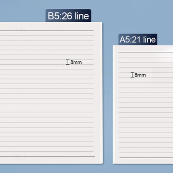 Бележник с линии A5/B5 Скицник Планер Бележник 34 листа Тетрадка Упражнения Ежедневен дневник Списъци със задачи Произволен цвят