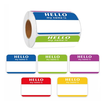 1 ролка/300 бр. Етикети с имена Стикери Hello My Name Is Етикети за офис срещи Училище Начало Декор Изкуство Направи си сам Орнамент Декорация на стая