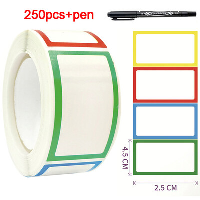 250 tk tühjad nimekleebised Kirjutatavad kuupäevasildid kooliõpetajatele lastele lauariided hoiukarbid pakendimärgised pliiatsiga sildid