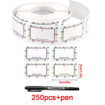 250 tk tühjad nimekleebised Kirjutatavad kuupäevasildid kooliõpetajatele lastele lauariided hoiukarbid pakendimärgised pliiatsiga sildid