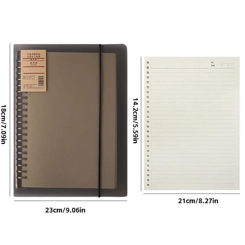 A5 lahtiste lehtedega märkmikuköitja täitepaber 60 lehte täitepaber Eemaldatav kiirkirja paberi asenduskomplekt kooli kirjatarbed