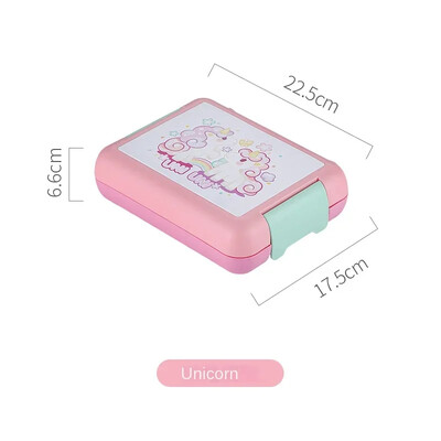 Uus isetegemise lõunakarbi värvi ehitusplokid, mis ühendavad värvilisi lapsi, kaasaskantav suletud lõunakarp lekkekindel armas bentokarp