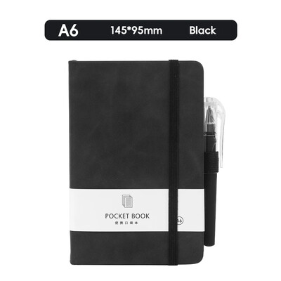 A6 Planner Notepad kaasaskantav taskuraamatu väljalõigete album PU ärimärkmik geelpliiatsiga igapäevaste plaanide raamat õpilastele koolitarbed