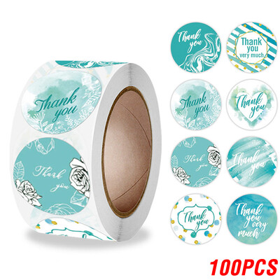 100-500 vnt Padėkos lipdukai Mieli rausvos auksinės spalvos etiketės smulkiam verslui arba vestuvių dovanų dekoro lipdukų raštinės reikmenys