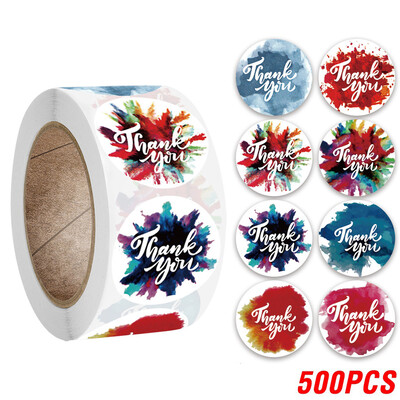 100-500 vnt Padėkos lipdukai Mieli rausvos auksinės spalvos etiketės smulkiam verslui arba vestuvių dovanų dekoro lipdukų raštinės reikmenys
