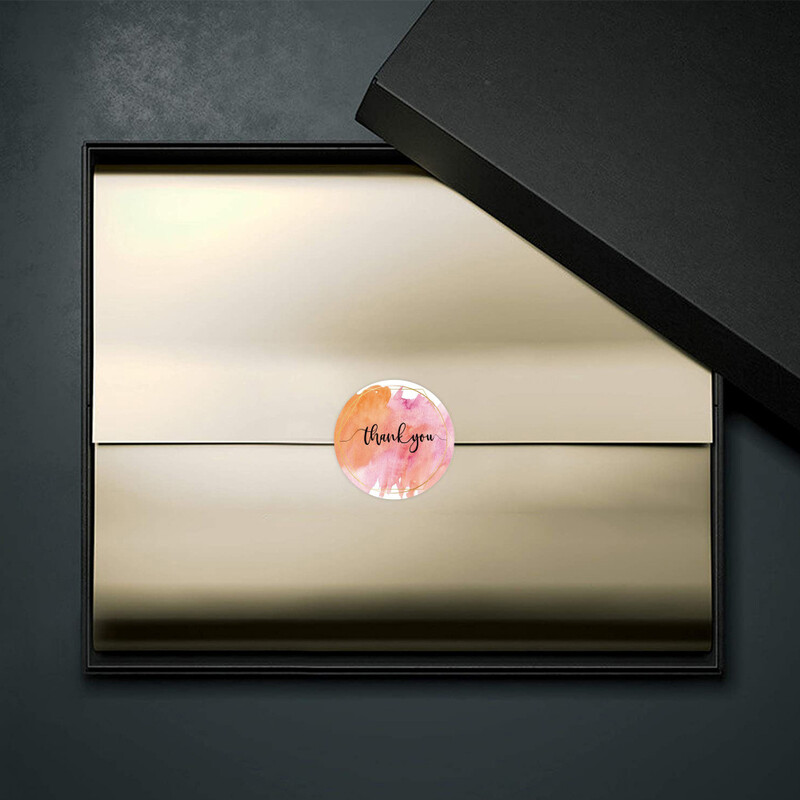 100-500 vnt Padėkos lipdukai Mieli rausvos auksinės spalvos etiketės smulkiam verslui arba vestuvių dovanų dekoro lipdukų raštinės reikmenys