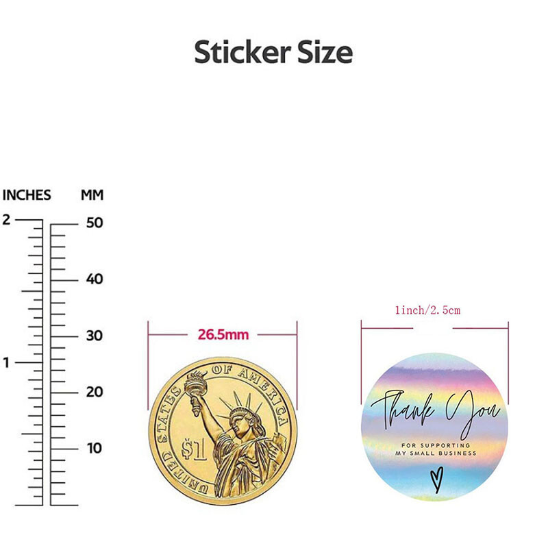 100-500 БР. Нови благодарствени стикери за бизнес Опаковка Стикери Подвижен стикер Ролка Merci Малки домашни етикети TZ007-A