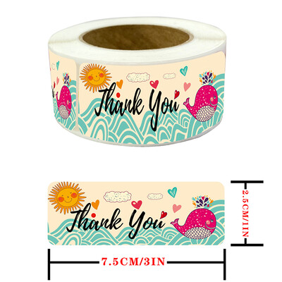 120 tk/rull Värviline tänukleebise pitseri silt Aitäh, et toetate minu väikeettevõtte kleebis Pulma väljalõigete albumi kleebis