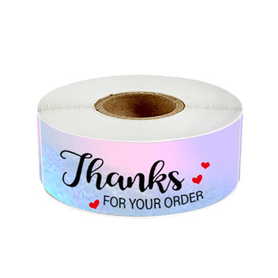 120 tk/rull Värviline tänukleebise pitseri silt Aitäh, et toetate minu väikeettevõtte kleebis Pulma väljalõigete albumi kleebis