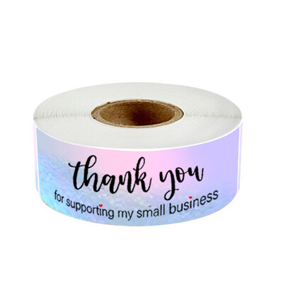 120 tk/rull Värviline tänukleebise pitseri silt Aitäh, et toetate minu väikeettevõtte kleebis Pulma väljalõigete albumi kleebis