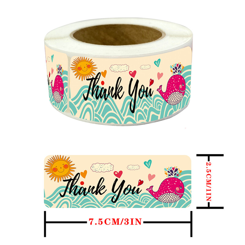 120 tk/rull Värviline tänukleebise pitseri silt Aitäh, et toetate minu väikeettevõtte kleebis Pulma väljalõigete albumi kleebis