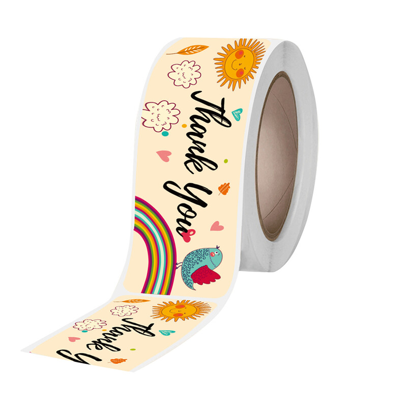 120 tk/rull Värviline tänukleebise pitseri silt Aitäh, et toetate minu väikeettevõtte kleebis Pulma väljalõigete albumi kleebis