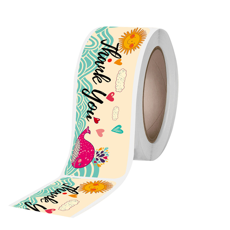 120 tk/rull Värviline tänukleebise pitseri silt Aitäh, et toetate minu väikeettevõtte kleebis Pulma väljalõigete albumi kleebis