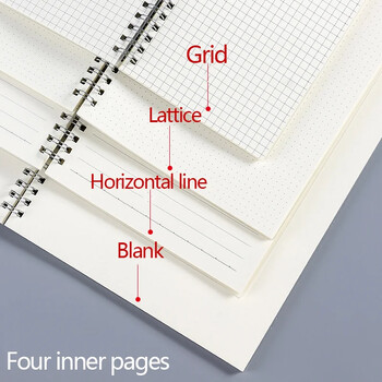 Α5/Β5 Σημειωματάριο Σπιράλ πηνίο βιβλίου Planner Lined Blank Grid Paper Journal Diary Sketchbook For School Supplies Stationery Office