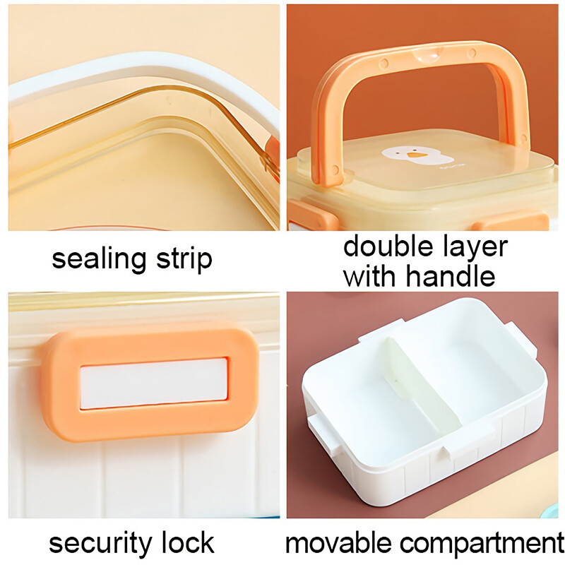 Kawaii armas Bento lõunakarp lastele, tüdrukutele, lastele, kooli kaasaskantavad mini-snäkivõileivakarbid