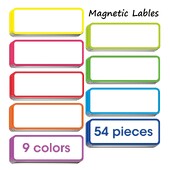 MOHAMM-Ετικέτα ονόματος Magnetic Dry Erase, Επαναχρησιμοποιήσιμο αυτοκόλλητο πιάτου, Ντουλάπι για λευκούς πίνακες, Ψυγείο, Σχολείο, Γραφείο, Σπίτι, 54 τμχ