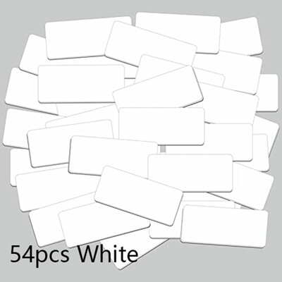 MOHAMM-Ετικέτα ονόματος Magnetic Dry Erase, Επαναχρησιμοποιήσιμο αυτοκόλλητο πιάτου, Ντουλάπι για λευκούς πίνακες, Ψυγείο, Σχολείο, Γραφείο, Σπίτι, 54 τμχ