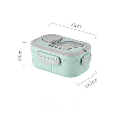 Compartiment portabil pentru cutie de prânz Paie de grâu Bento cu mâner de transport Recipiente reutilizabile pentru vesela Recipiente pentru mâncare pentru gustări