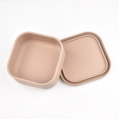 100% Силиконова Кутия за запазване на свежестта с капак Кутия за обяд Bento Купа за запазване на свежестта от плодова салата Модерна проста запечатана квадратна кутия за съхранение