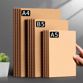 Caiet A5 Planificator cu căptușeală Bloc de note din hârtie kraft Caiet de schițe Caiet necompletat portabil Carte de jurnal zilnică Rechizite școlare
