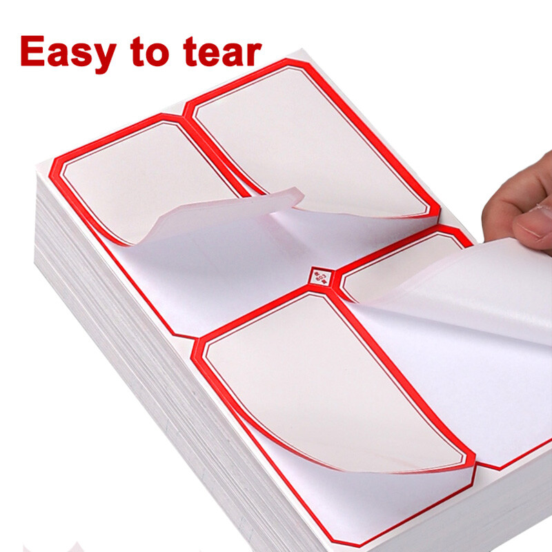 40 бр. Самозалепващ се голям етикет с празни самозалепващи се стикери за бележки Име, ръкописен голям правоъгълен движещ се етикет