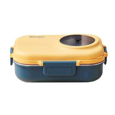 Κουτί μεσημεριανού γεύματος Bento Boxes Ανοξείδωτα Μόνωση για Σχολικά Παιδιά Εργάτης Γραφείου Δοχείο με Μπολ Σούπας Επιτραπέζιο σκεύος 1100ml