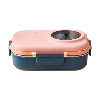Κουτί μεσημεριανού γεύματος Bento Boxes Ανοξείδωτα Μόνωση για Σχολικά Παιδιά Εργάτης Γραφείου Δοχείο με Μπολ Σούπας Επιτραπέζιο σκεύος 1100ml