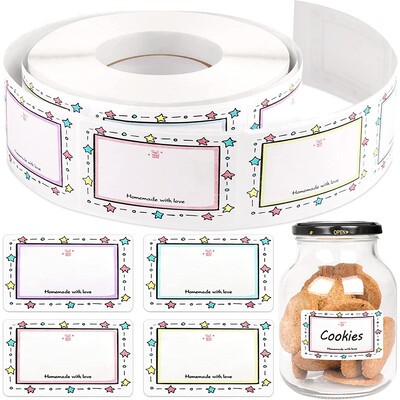 300 tk toiduainete säilituskuupäeva sildid Tühjad kirjutatavad köögi klassifikatsioonimärgiste kleebised konteinerikottide ja purkide pakendite märgistussildid