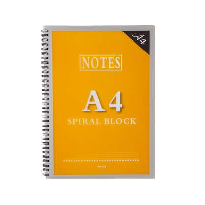 Caiet cu spirală de 68 de coli cu copertă din plastic Dimensiuni A4/A5 Pagini liniate Albastru Verde Galben Roșu Caiet cu spirală