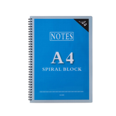 Caiet cu spirală de 68 de coli cu copertă din plastic Dimensiuni A4/A5 Pagini liniate Albastru Verde Galben Roșu Caiet cu spirală