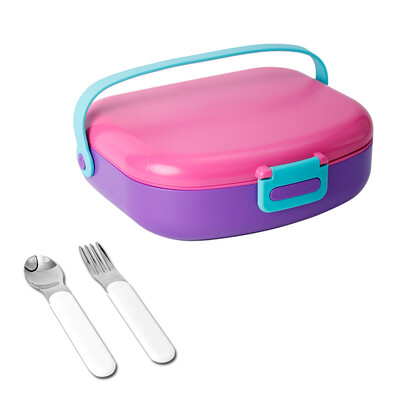 Cutie de prânz portabilă TUUTH pentru copii, cutie bento etanșă pentru cuptor cu microunde, cu grile multiple, costum pentru recipient pentru salată, sandwich-uri