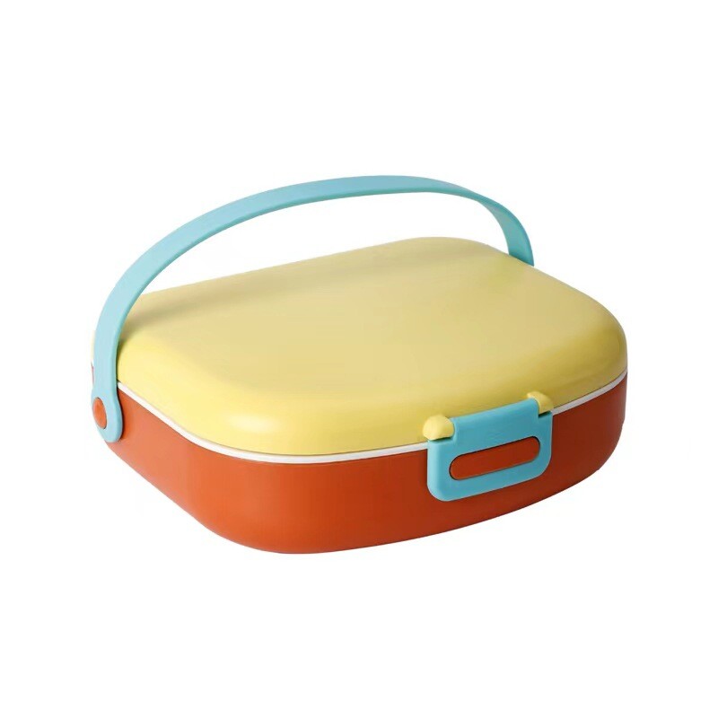 Cutie de prânz portabilă TUUTH pentru copii, cutie bento etanșă pentru cuptor cu microunde, cu grile multiple, costum pentru recipient pentru salată, sandwich-uri