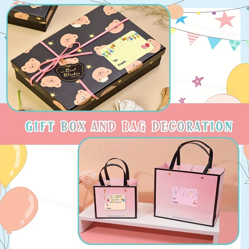 200 de bucăți etichete pentru cadou La mulți ani etichete cu nume etichete autocolant - Crăciun până la etichetă Autocolante pentru cadouri Festival autocolant pentru petrecere