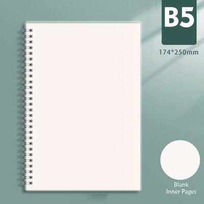 Kvaliteetne A5/B5/A4 mähisega sülearvuti, 80 lehe ruudustikud/tühjad/horisontaalsed jooned, spiraalmärkmik, ümberpööratav visandivihik, kingitus õpilastele