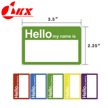 LKX 400Pcs/1Roll Name Tags Αυτοκόλλητα Hello My Name Is Labels for Office Meeting School School Διακόσμηση σπιτιού Τέχνη DIY Διακόσμηση δωματίου