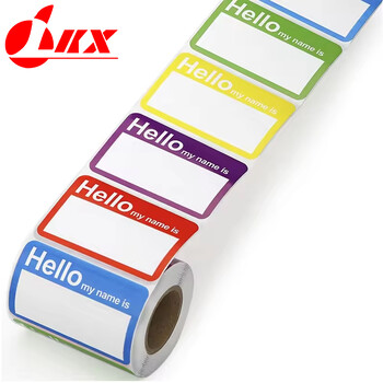 LKX 400Pcs/1Roll Name Tags Αυτοκόλλητα Hello My Name Is Labels for Office Meeting School School Διακόσμηση σπιτιού Τέχνη DIY Διακόσμηση δωματίου