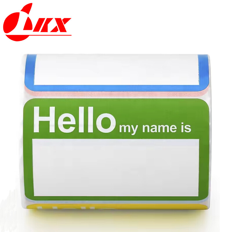 LKX 400Pcs/1Roll Етикети с имена Стикери Hello My Name Is Етикети за офис срещи Училище Начало Декор Изкуство Направи си сам Декорация на стая