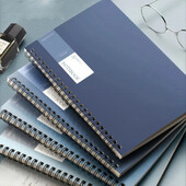 A5, 1 set od 4 komada, po 40 listova, jednostavna plava, bilježnica u zavoju, osnovnoškolci, studenti, za ured, bilježnica