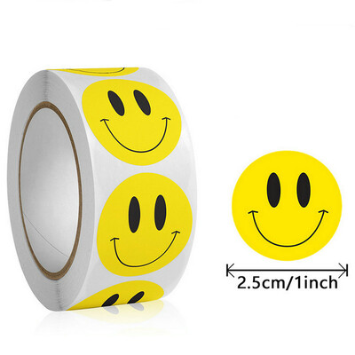 Karštas veido lipdukas Apdovanojimas Animacinis lipdukas Mokytojai Vaikai Padėkos Apvalios fluorescencinės spalvos dėmės Prekės Laimės paskata