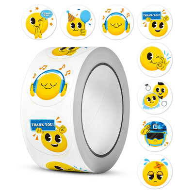 Karštas veido lipdukas Apdovanojimas Animacinis lipdukas Mokytojai Vaikai Padėkos Apvalios fluorescencinės spalvos dėmės Prekės Laimės paskata