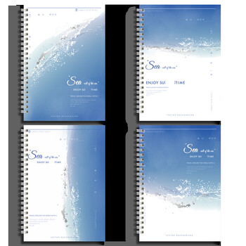 Σημειωματάριο Coil Sea Style Sea Salt Series B5 Large Notebook/A5 Coil Notebook Landscape Coil Notebook για φοιτητές καθημερινός προγραμματιστής