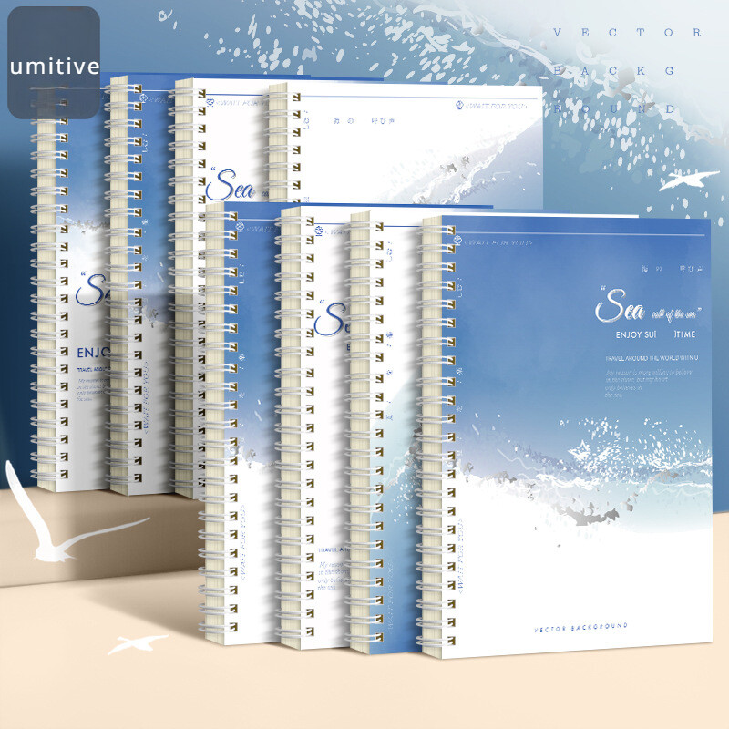 Mähismärkmik Sea Style Sea Salt Series B5 suur märkmik/A5 mähismärkmik Maastikuga mähismärkmik õpilastele päevaplaneerija