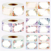 250 komada Naljepnica s naljepnicom s cvijetom Samoljepljive naljepnice Naljepnice za staklenke džema Ukrasna naljepnica za pisanje Naljepnica s pečatom u obliku cvijeta za poklon vrećice