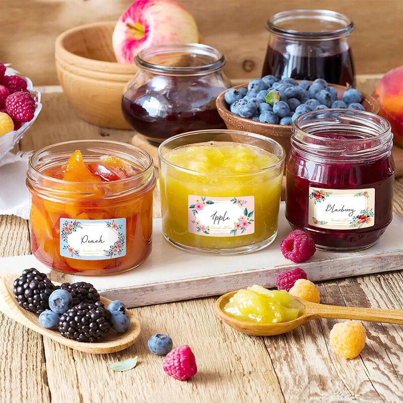 250 komada Naljepnica s naljepnicom s cvijetom Samoljepljive naljepnice Naljepnice za staklenke džema Ukrasna naljepnica za pisanje Naljepnica s pečatom u obliku cvijeta za poklon vrećice