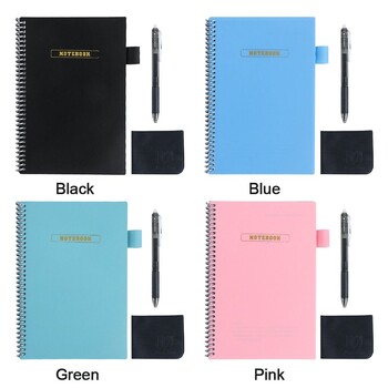 A5 Erasable Notebook Paper Многократно използваем Smart Wirebound Notebook Преносим водоустойчив Notepad Spiral Note Book Дневник