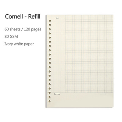 Reumplere caiet A5 B5 cu frunze libere, 60 de coli Kawaii Spiral Binder Index Pagina interioară Dot Grid Blank Connell Papetarie