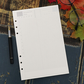 Σημειωματάριο A5 Loose Leaf Refill Spiral Binder Εσωτερική σελίδα Ημερολόγιο Εβδομαδιαίο Μηνιαίο Σχεδιασμό Εκκρεμοτήτων Λίστα γραμμών με κουκκίδες Εσωτερικό χαρτί